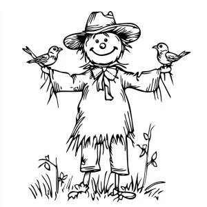 coloriage Épouvantail en ligne