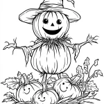 coloriage Épouvantail a imprimer gratuitement