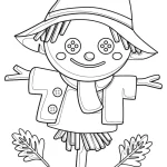coloriage Épouvantail à imprimer pour enfant de 7 ans