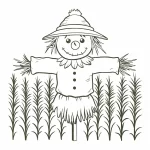 coloriage Épouvantail en ligne pour enfant