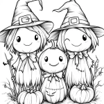 coloriage Épouvantail gratuit