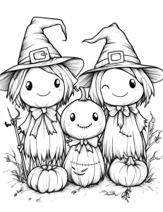 coloriage Épouvantail gratuit