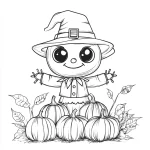 coloriage Épouvantail pour enfant de 6 ans