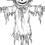 imprimer coloriage Épouvantail gratuit