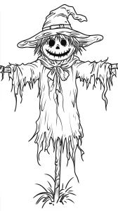 imprimer coloriage Épouvantail gratuit