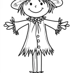 imprimer coloriage Épouvantail gratuit