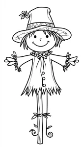 imprimer coloriage Épouvantail gratuit