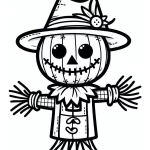 coloriage Épouvantail a imprimer pour enfant de 4 ans