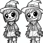 coloriage Épouvantail pour enfant de 4 ans