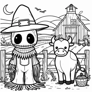 coloriage Épouvantail a imprimer