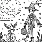 coloriage Épouvantail pour enfant gratuit
