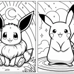coloriage Evoli pour enfants a imprimer