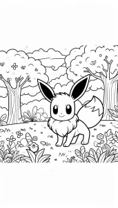 coloriage Evoli à imprimer gratuitement