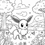 coloriage Evoli pour enfant