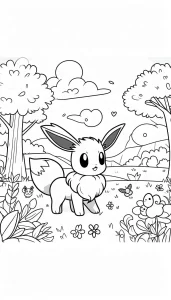coloriage Evoli pour enfant