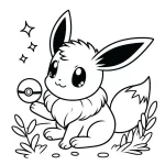 coloriage Evoli pour bebe a imprimer