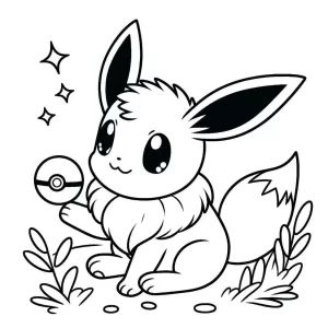 coloriage Evoli pour bebe a imprimer