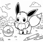 coloriage Evoli a imprimer gratuit