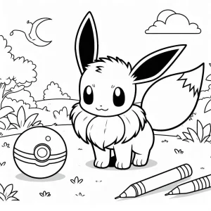 coloriage Evoli a imprimer gratuit