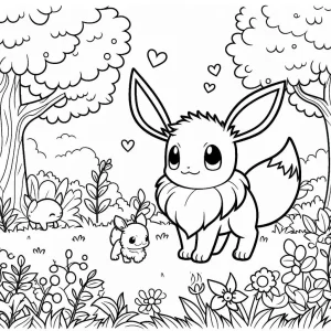 coloriage Evoli à imprimer gratuitement