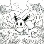 coloriage Evoli educatif pour enfant
