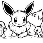 coloriage Evoli pour enfants à télécharger