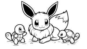coloriage Evoli pour enfants à télécharger