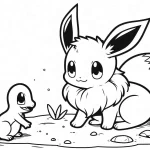 coloriage Evoli pour bebe a imprimer