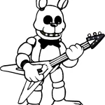 coloriage FNAF à imprimer pour enfant de 8 ans