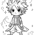 coloriage Fairy Tail à imprimer pour enfant de 4 ans