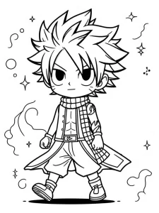 coloriage Fairy Tail à imprimer pour enfant de 4 ans