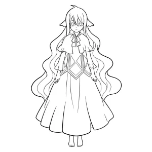 coloriage Fairy Tail à imprimer pour enfant de 2 ans