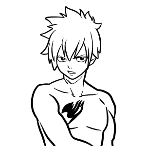 image de coloriage Fairy Tail pour enfant