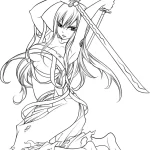 coloriage Fairy Tail à imprimer pour enfant de 3 ans