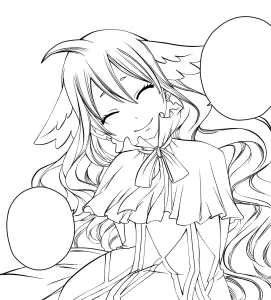coloriage Fairy Tail à imprimer pour enfant de 8 ans