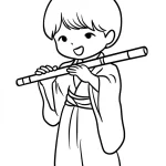coloriage Flute a imprimer gratuit