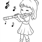 coloriage Flute a imprimer gratuit