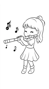 coloriage Flute a imprimer gratuit