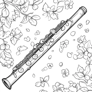 coloriage Flute à imprimer pour enfant de 4 ans