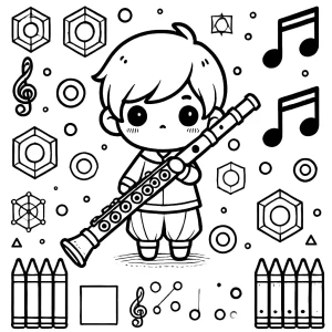 coloriage Flute a dessiner et imprimer