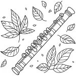image pour coloriage Flute _1 enfant