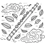coloriage Flute a colorier en ligne
