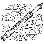 coloriage Flute d