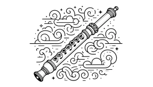 coloriage Flute d