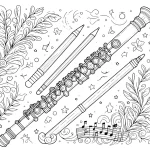 coloriage Flute à imprimer pour enfant de 9 ans