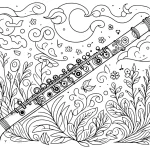 coloriage Flute à imprimer pour enfant de 6 ans