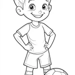 coloriage Foot pour enfant de à imprimer