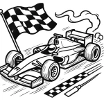 coloriage Formule 1 pour enfants a imprimer