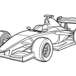 coloriage Formule 1 à imprimer pour enfants