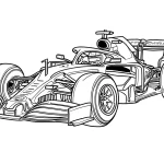 coloriage Formule 1 à imprimer pour enfant de 2 ans
